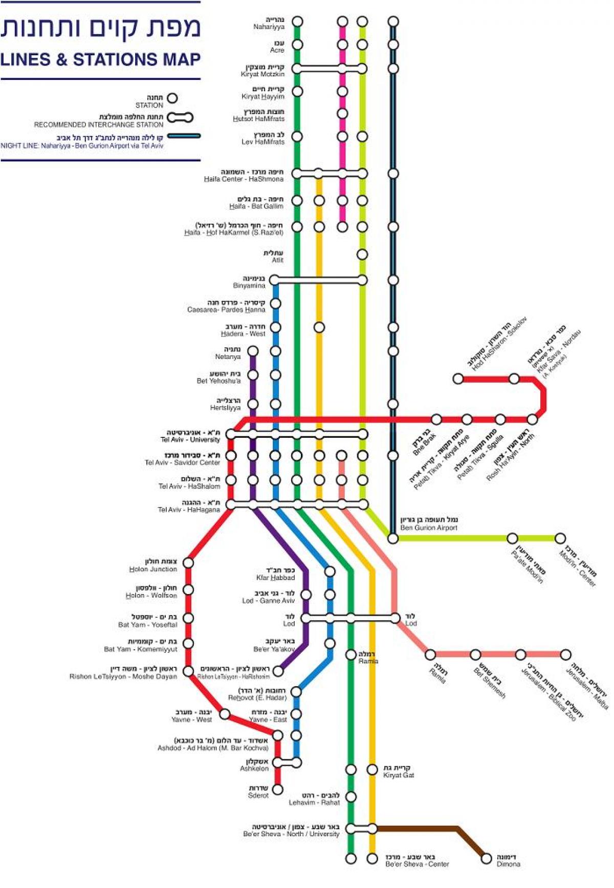 kartta israelin juna