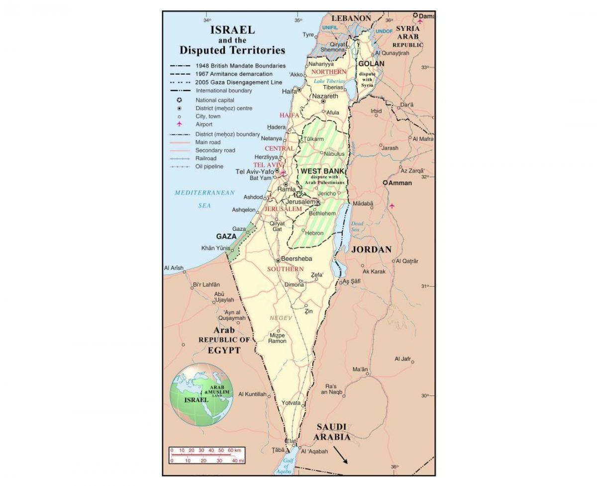 Israel lentokentät kartalla - Kartta israelin lentoasemat (Länsi-Aasia -  Aasia)