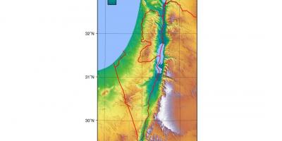 Kartta israelin korkeus